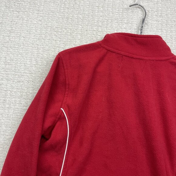 VTG Montreal Canadiens Polar Fleece Full Zip Jacket Wom M Red Ilanco NHL Hockey - Picture 14 of 15